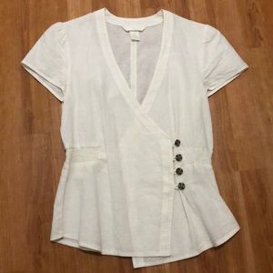 H&M White Low Cut Top